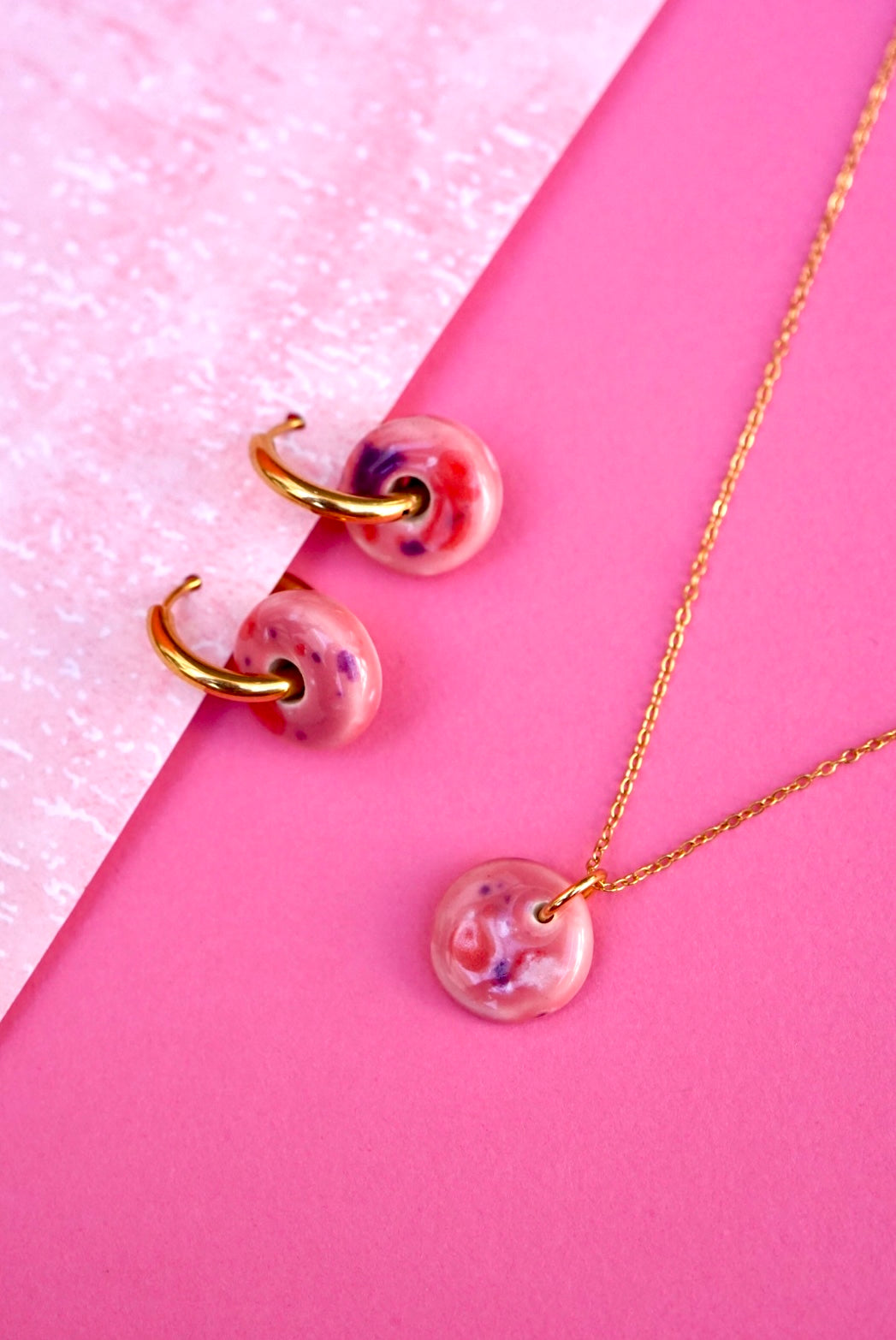 Pink Menorca earrings