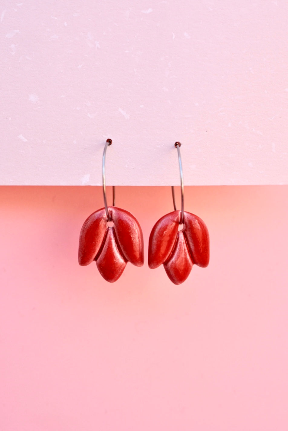 Boucles d'oreilles rouges Amsterdam