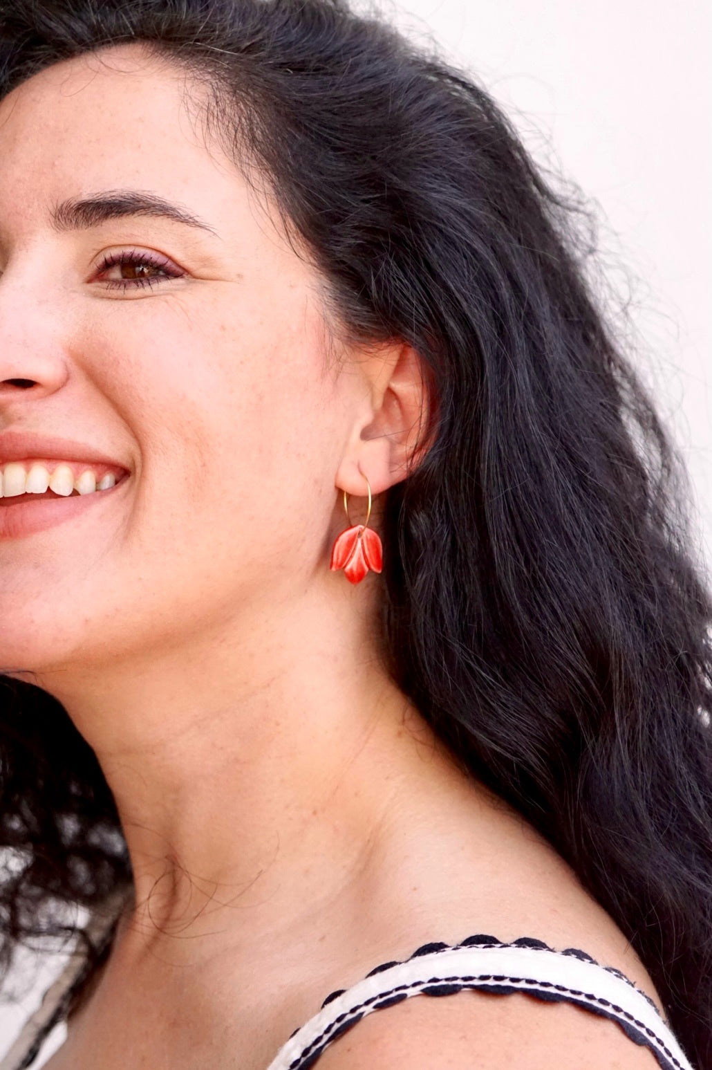 Boucles d'oreilles rouges Amsterdam
