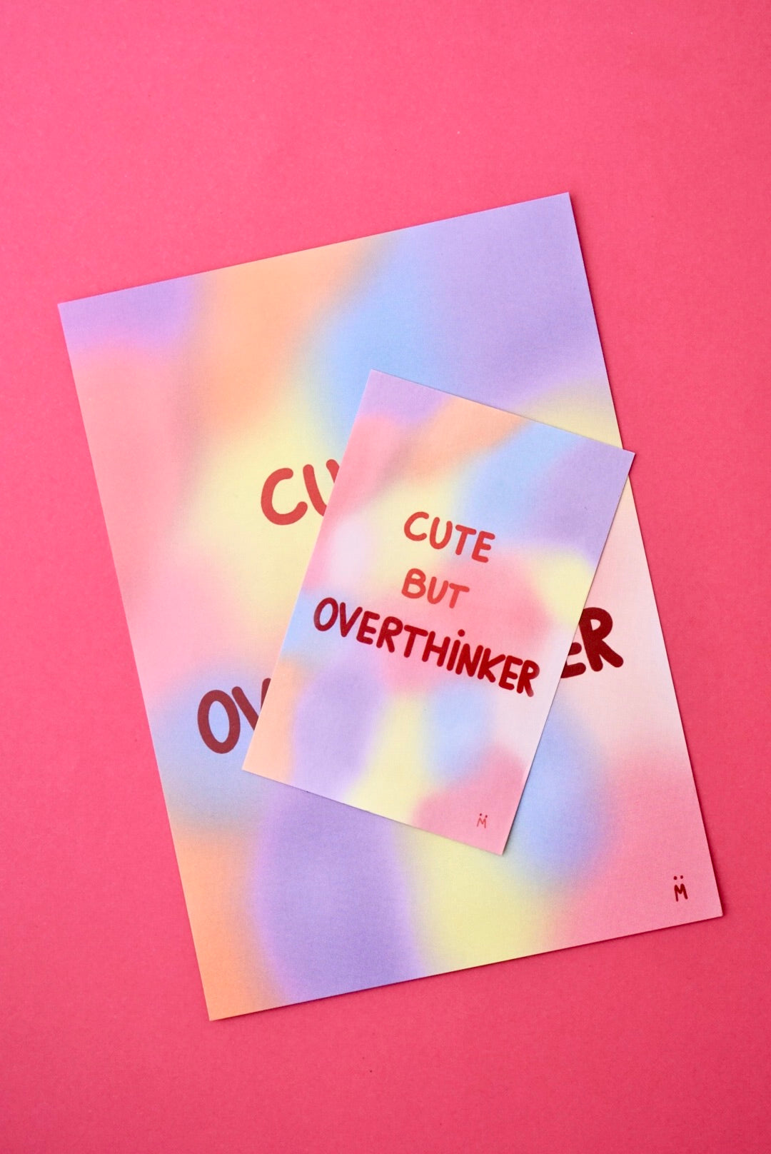 Pegatina Cute but Overthinker