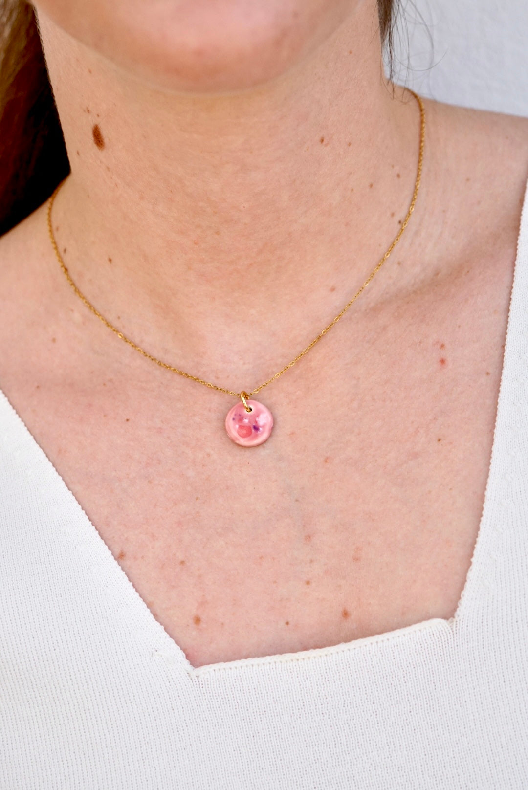 Collier Minorque rose / Collier Paris rose