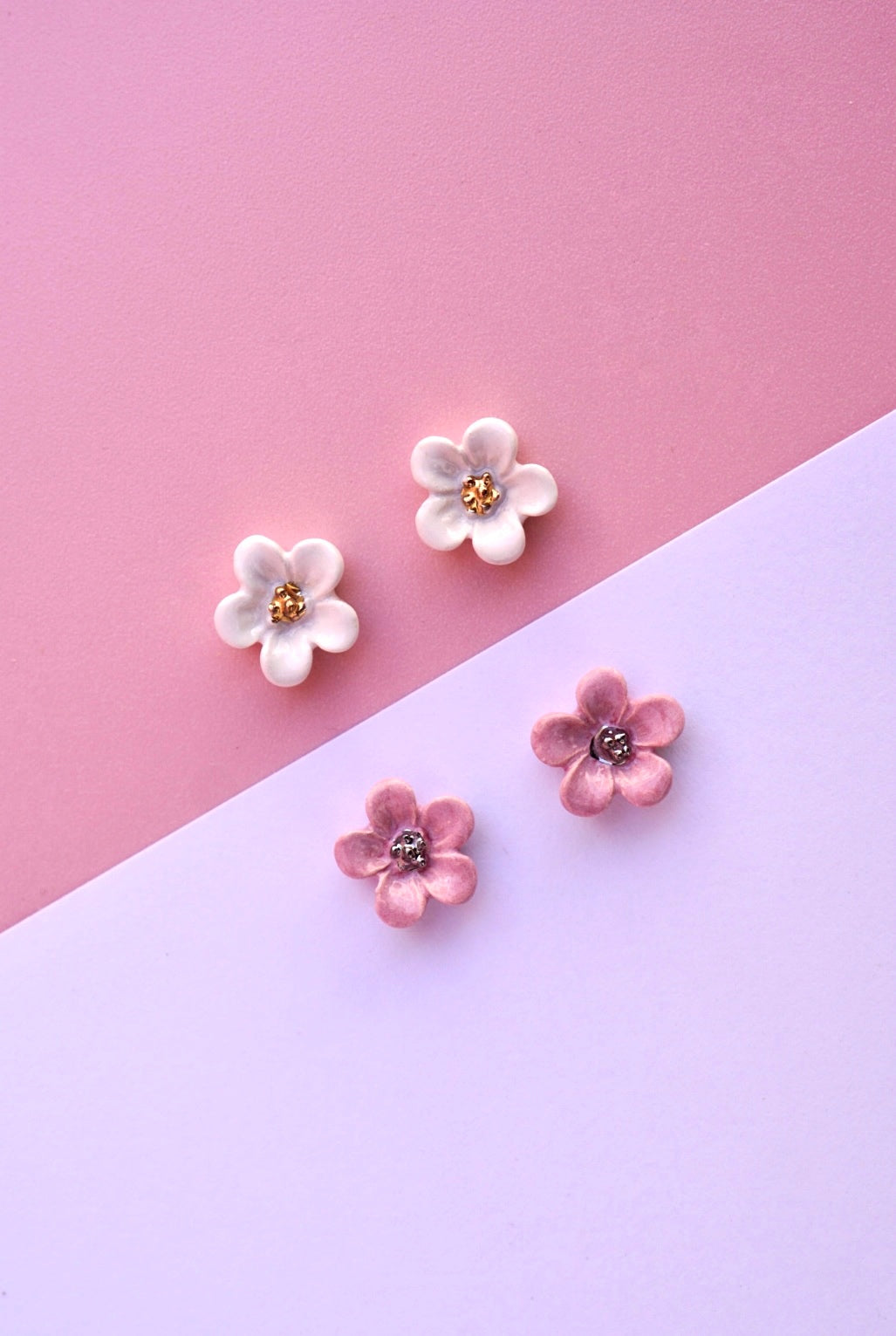 Cieza white earrings
