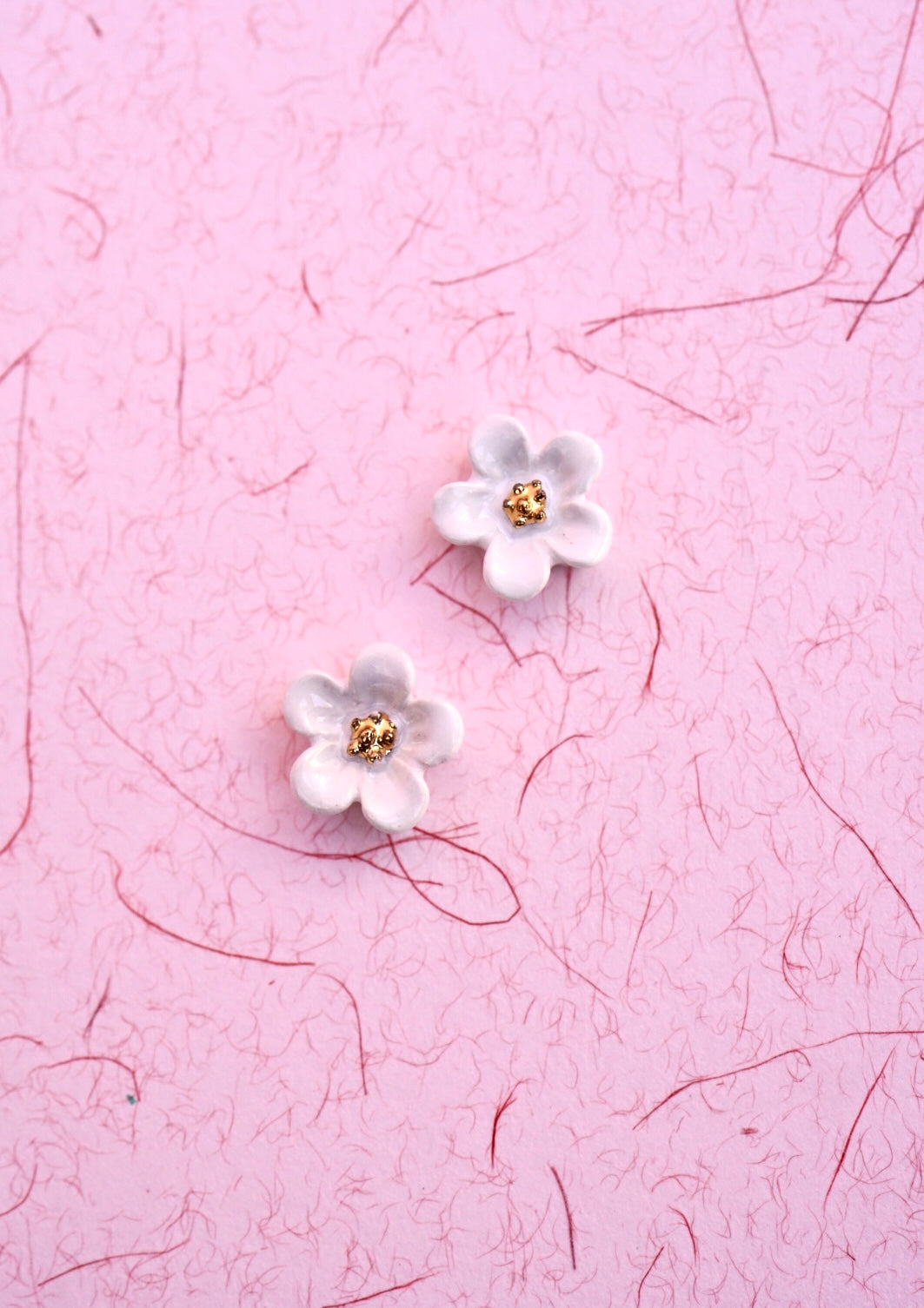 Cieza white earrings