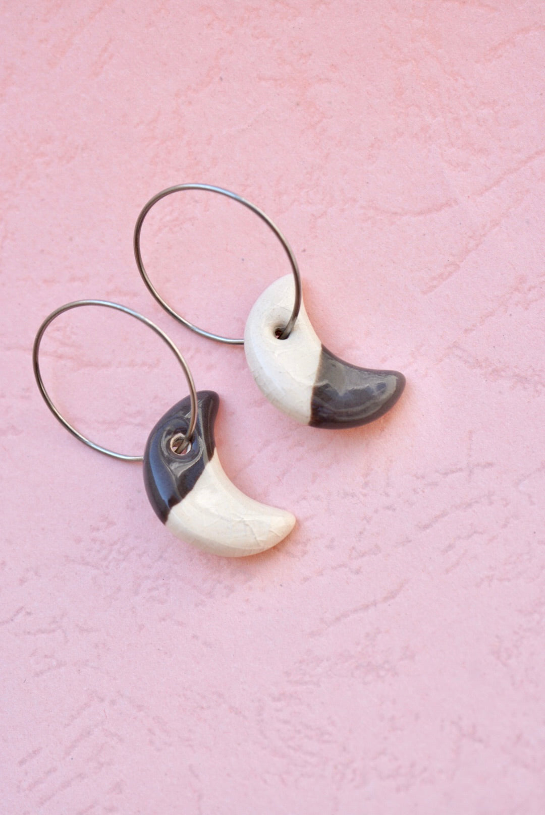 Pendientes Luna b/n (Pre-order)