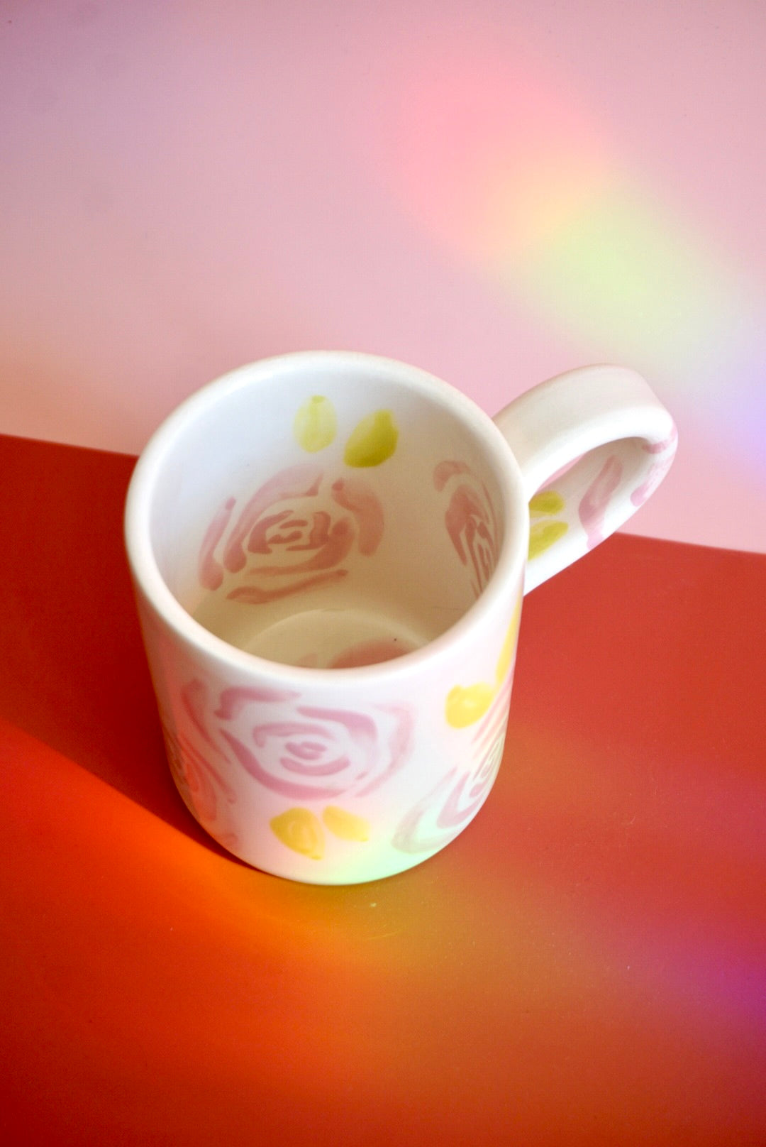 Taza rosas rosas