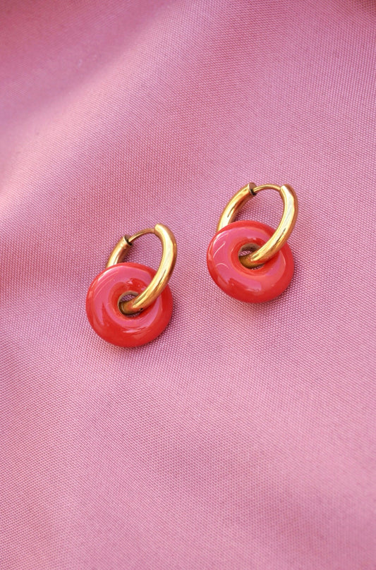 Pendientes Menorca rojo