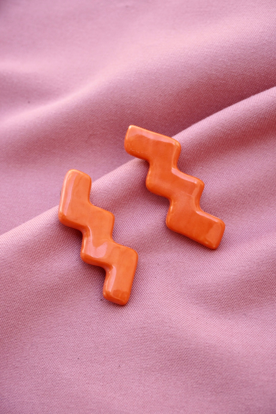 Pendientes Zig-zag naranja (edición limitada)