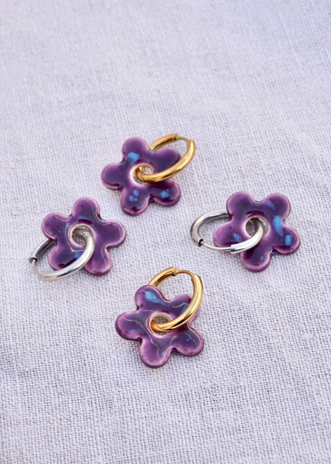 Pendientes Bariloche Violeta especial navidad