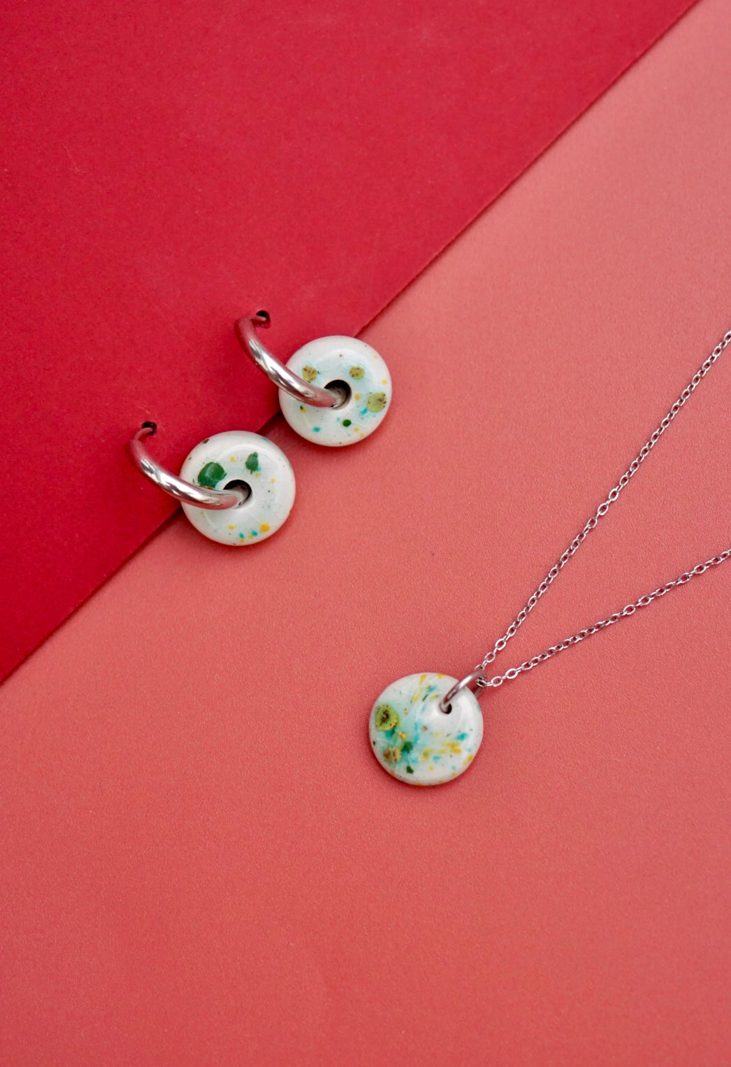 Boucles d'oreilles vertes de Minorque