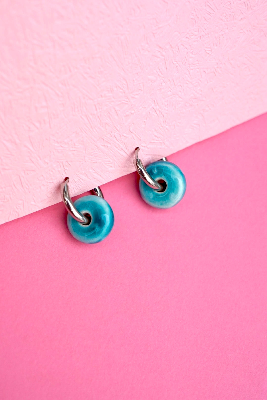 Boucles d'oreilles bleu Minorque