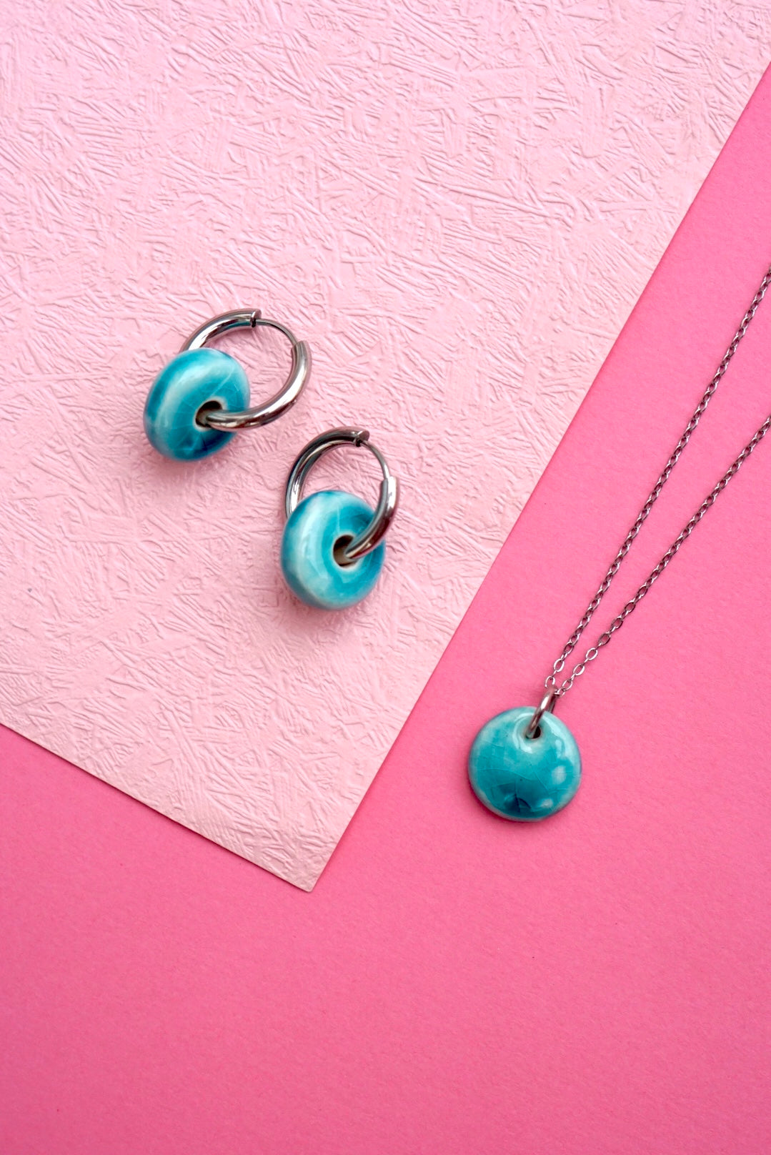 Boucles d'oreilles bleu Minorque