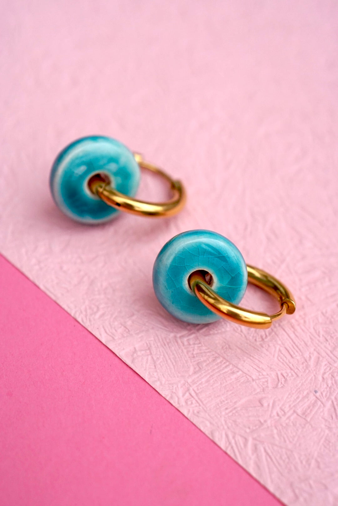 Boucles d'oreilles bleu Minorque