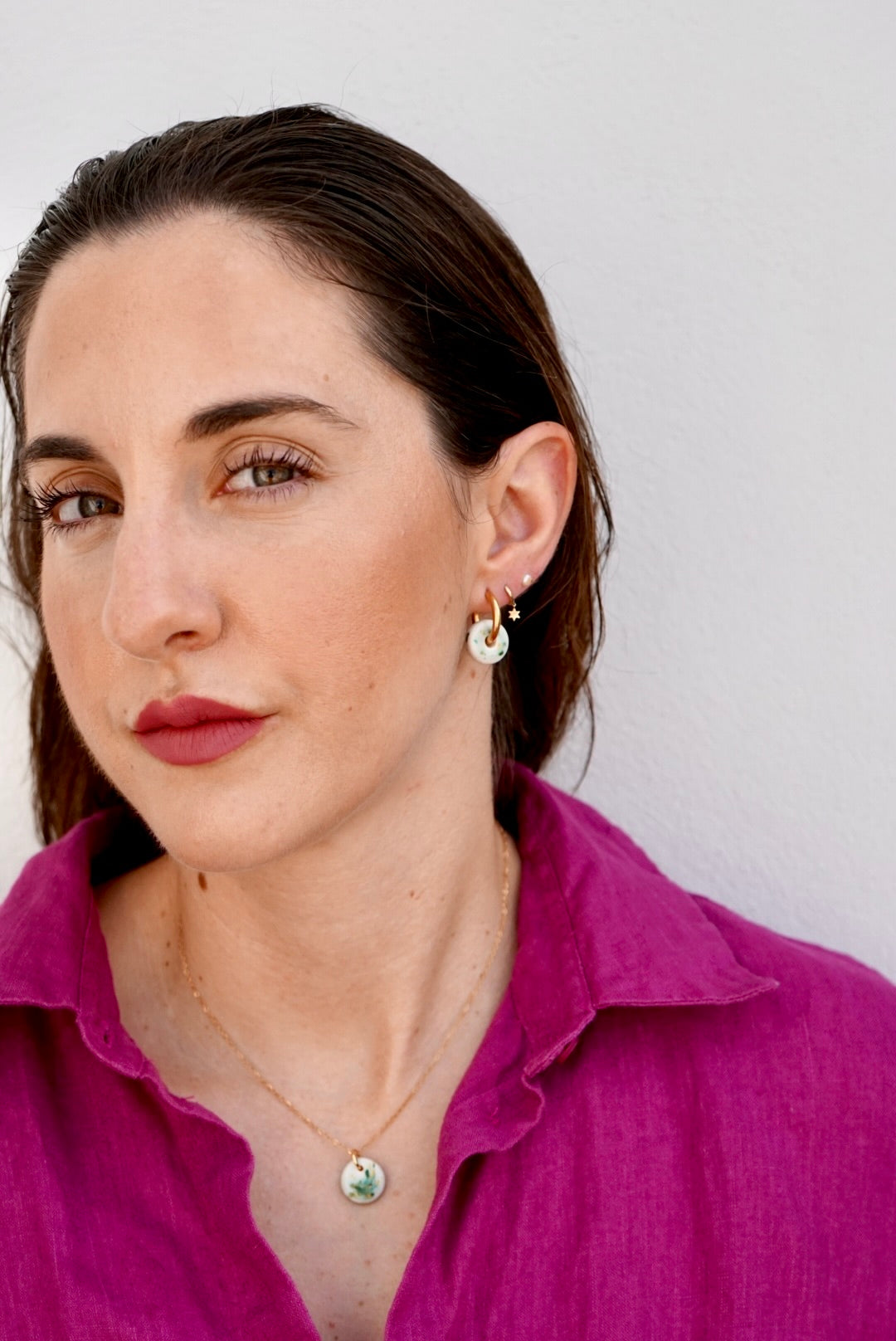 Boucles d'oreilles vertes de Minorque