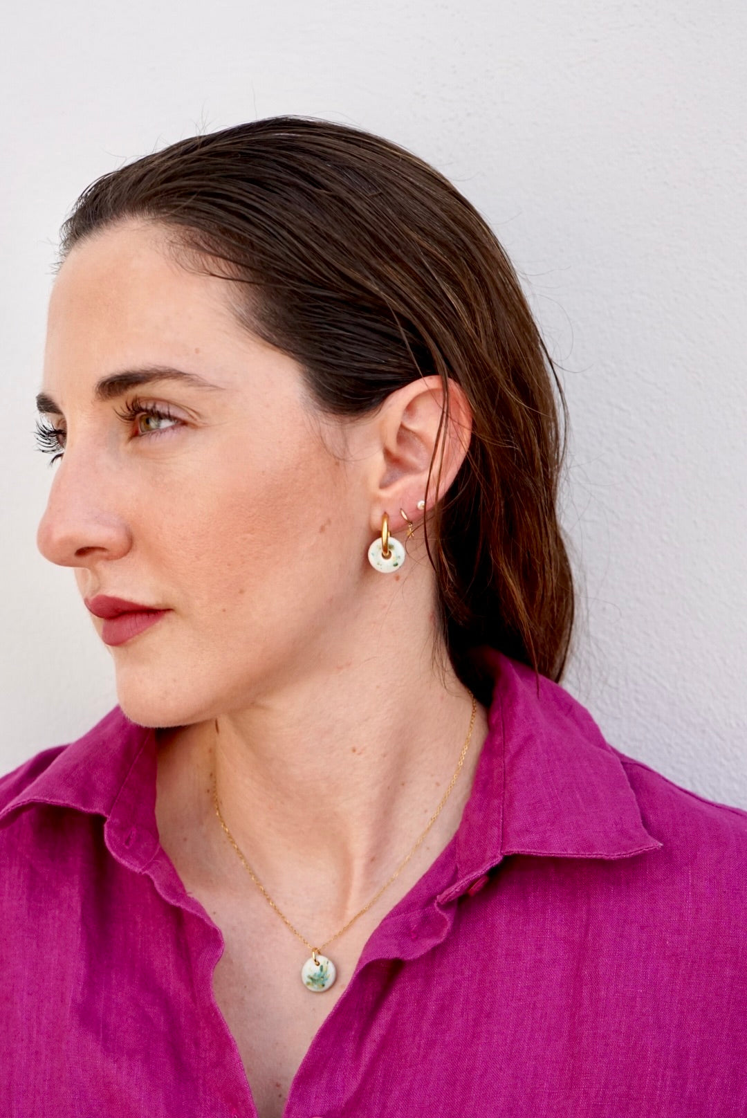 Boucles d'oreilles vertes de Minorque