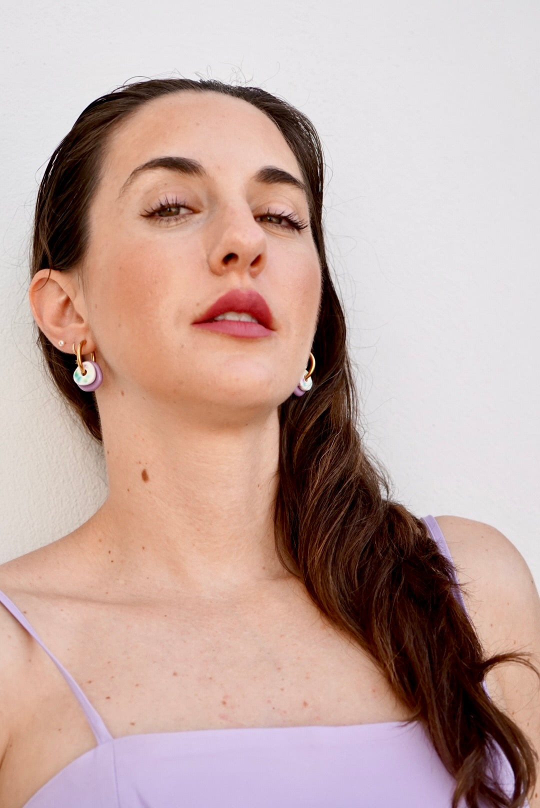 Tulum violet earrings