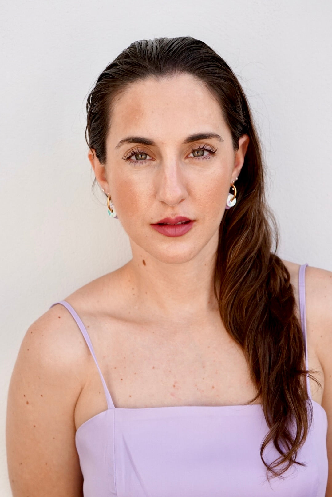 Tulum violet earrings