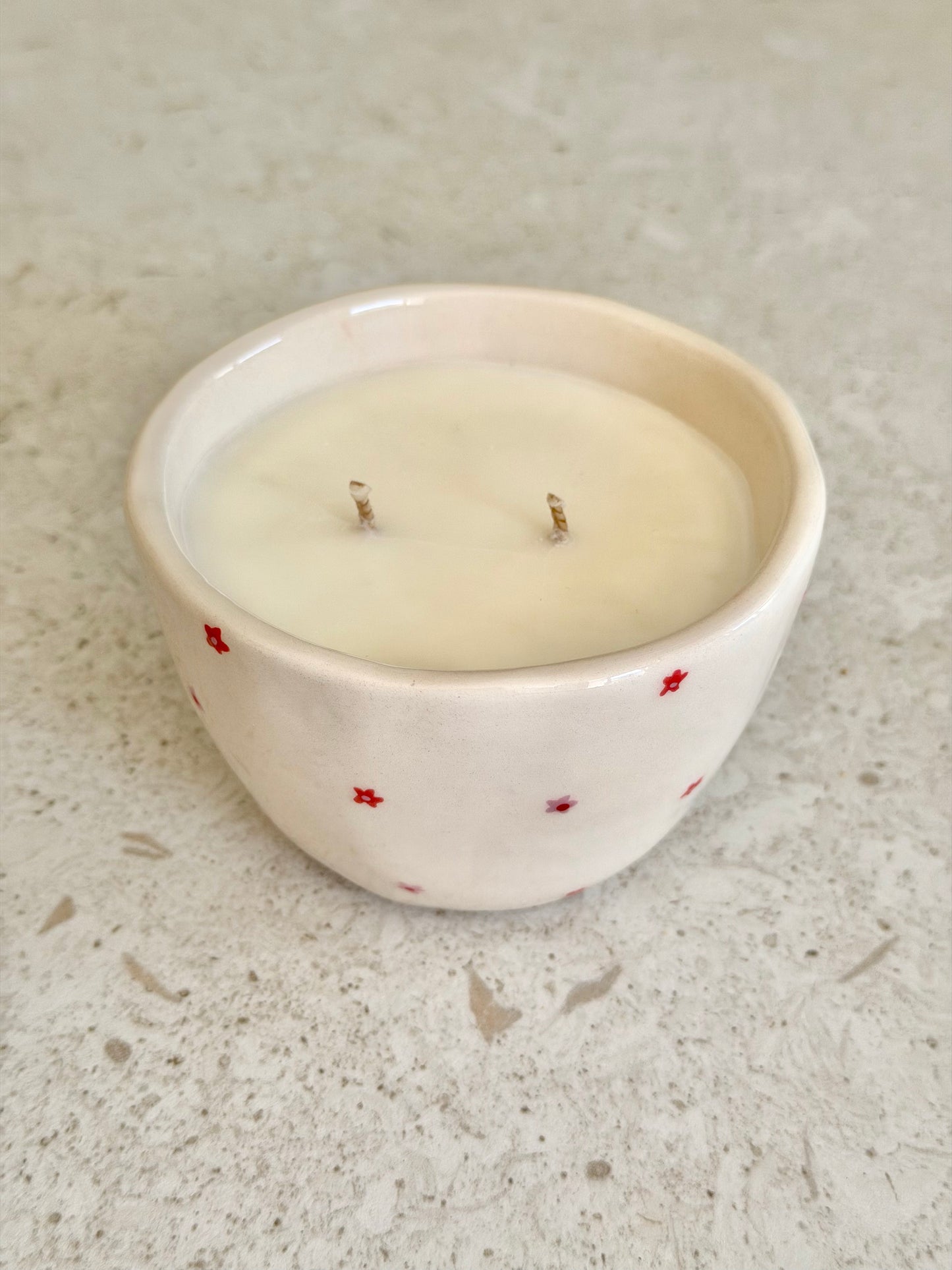 Vela Luma | Flores de algodón | Colaboración junto a Catorzevelas