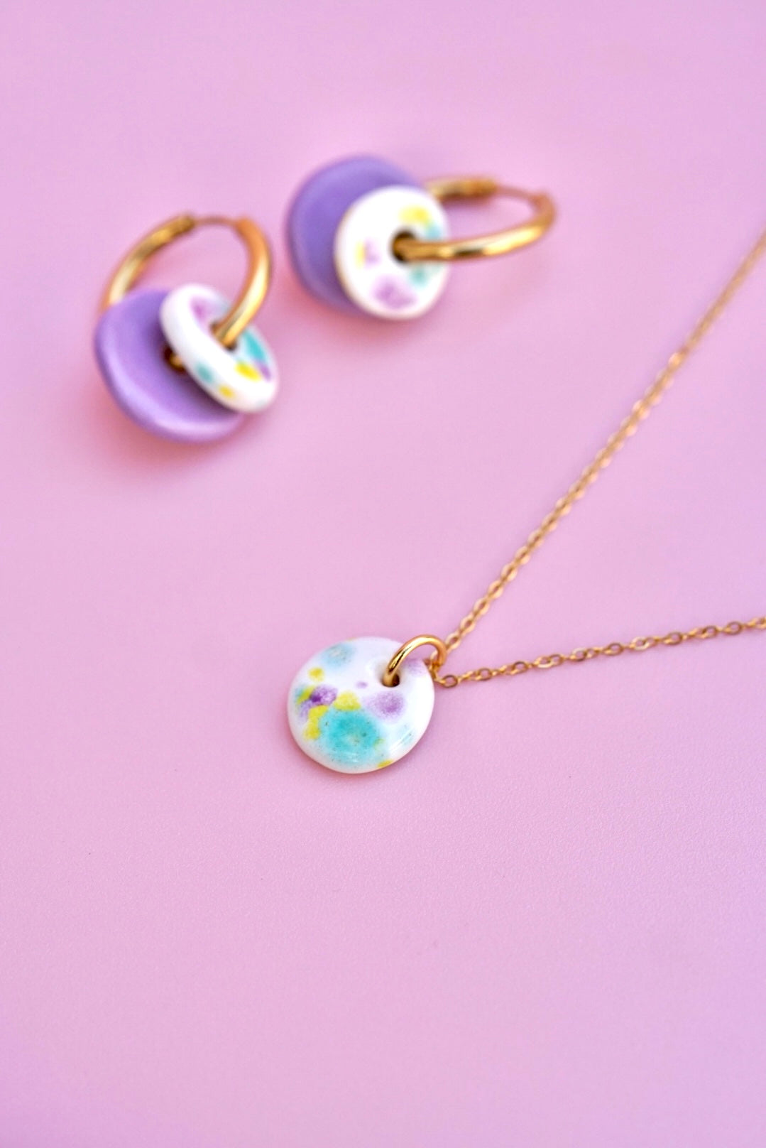Tulum violet earrings